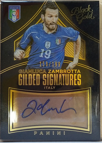 【10号传承】2016panini黑金 镀金签 gs-gz gianluca zambrotta 赞布