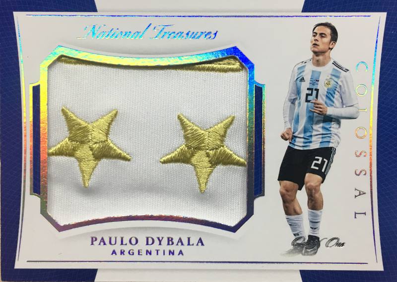 【ed】2018panini帕尼尼国家宝藏球星卡paulo dybala迪巴拉阿根廷1/1