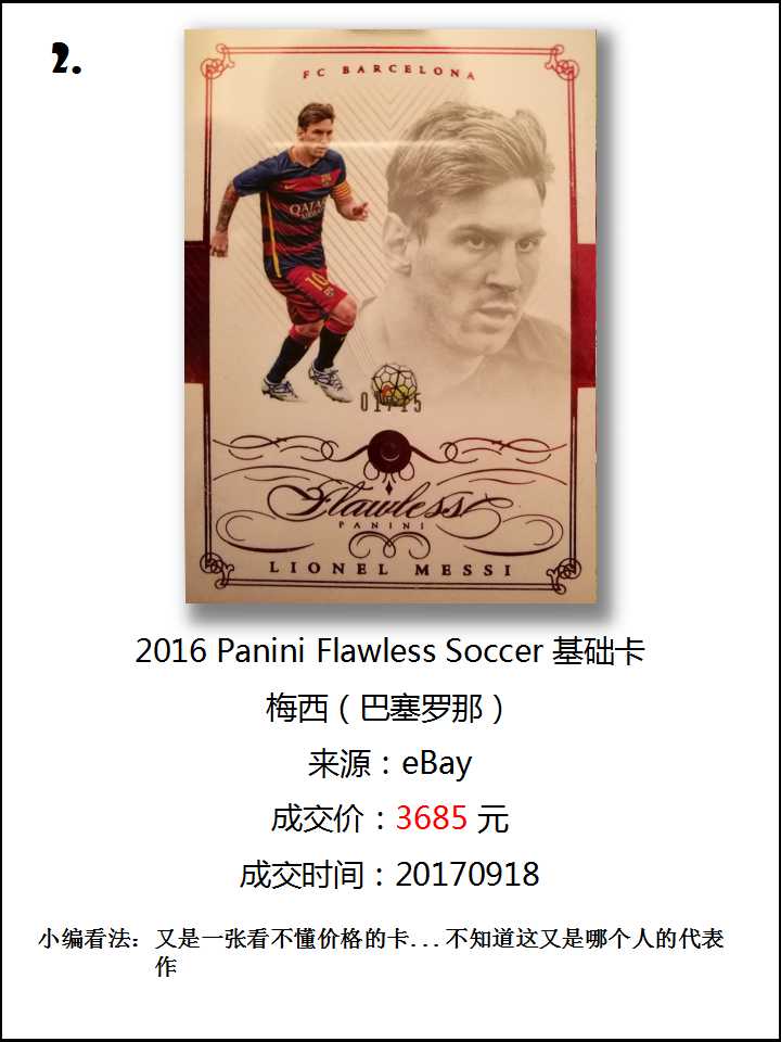 梅西基础卡价格