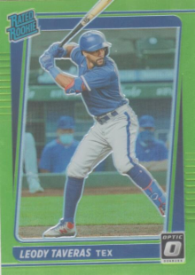 2021 Leody Taveras Rated Rookie Optic Donruss Texas Rangers # 56